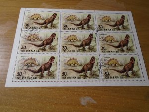 Korea Democratic Republic  #  3006-08   used  Dinosaurs  complete sheets