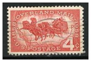 USA  1958 - Scott 1120 used - 4c, Overland Mail , Coach 