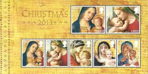GB QEII 2013 Christmas Madonna & Child Paintings Miniature Sheet SG MS3549 U/M 