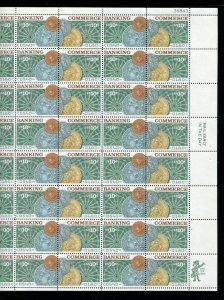 Scott #1577 - 1578 Banking Commerce 10¢ Sheet of 40 Stamps MNH 1975