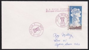 GUAM 1972 local cover AGANA cds - Naval Hospital handstamp.................B2553