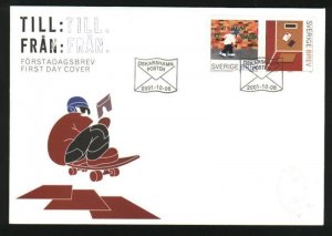 Sweden. FDC Cachet 2001. Rollerskate, Skateboard.