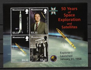 2008 Montserrat Sc1200 50 Years of Space Exploration MNH S/S