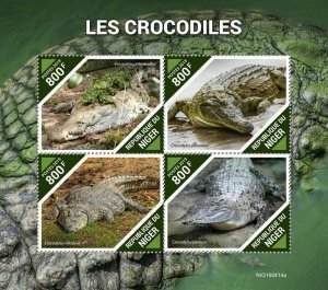 Z08 IMPERF NIG190414a NIGER 2019 Crocodiles MNH ** Postfrisch