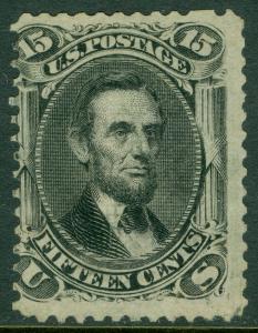 EDW1949SELL : USA 1868 Scott #98 Mint No Gum. Fresh stamp. PSAG Cert. Cat $1,600