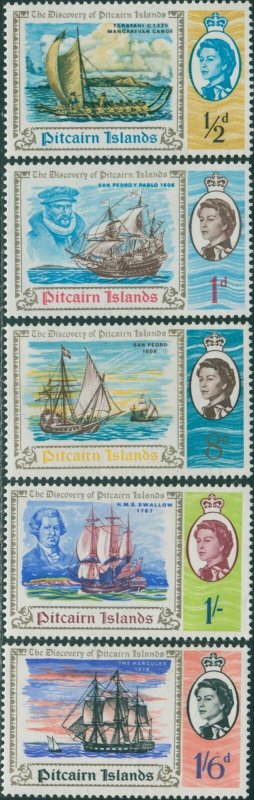 Pitcairn Islands 1967 SG64-68 Discovery ships set MNH