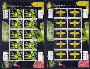 Jersey 1123-1128 MNH Flowers Orchids Plants ZAYIX 0324L0092