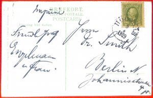 aa1810 - SWEDEN - Postal History - POSTCARD to GERMANY  1909