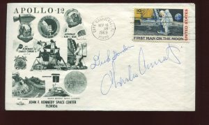 ASTRONAUTS CONRAD & GORDON SIGNED APOLLO 12 COVER NOV 19 1969 (HR505)