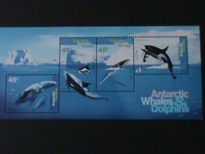 AUSTRALIA-ANTARCTIC-1995-SC#L97a-LOVELY WHALES & DOLPHINS MNH-S/S VF-LAST ONE