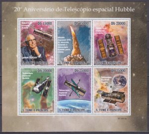 2010 Sao Tome and Principe 4536-41KL 20 years of the Edwin Hubble telescope 12,0