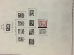 Collection of Aden stamps on Minkus pages