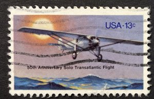 US #1710 Used - 13c 50th Anniversary Solo Transatlantic Flight [US31.4.3]