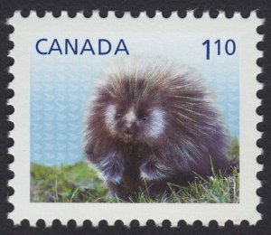 Baby Animals = PORCUPINES Stamp from Souvenir Sheet = Canada 2013 #2602b MNH