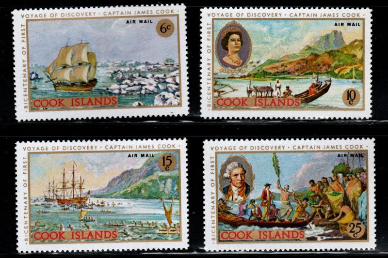 Cook Islands Scott C12-15 MNH** Airmail stamp set