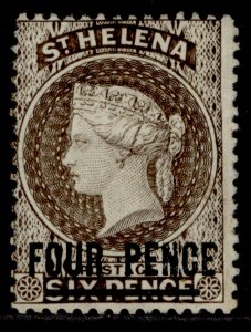 ST. HELENA QV SG43c, 4d sepia, UNUSED. Cat £27.