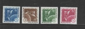 MALDIVES #147-150 1965 QUIET SUN YEAR MINT VF LH O.G