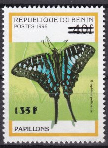 BENIN 2000 1240 135F 200 € BUTTERFLIES BUTTERFLY OVERPRINT OVERLOAD MNH-