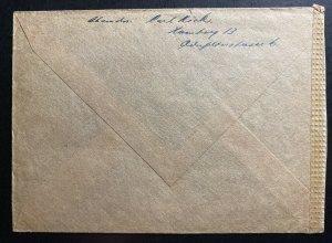 1943 Hamburg Germany Censored Cover to Dehra Dun India Internment Camp POW