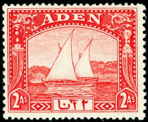 ADEN SG4, 2a scarlet, M MINT. 