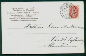 ALAND 1906 postcard tied BRANDO-ALAND, VF