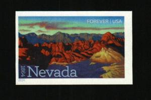 2014 49c Nevada Statehood, Silver State, Imperforate Scott 4907a Mint F/VF NH