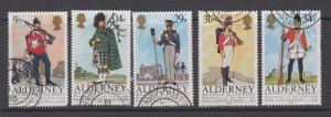 Alderney - Regiments 1985 set Fine used