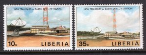 Liberia MNH 1135-6 Satellite Station 1990