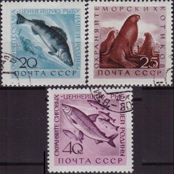 RUSSIA 1960 - Scott# 2375-7 Marine Life Set of 3 CTO