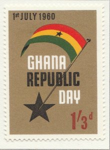1960 GHANA 1s3d MH* Stamp A4P42F40181-
