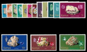 Kenya 1977 Minerals set complete superb MNH. SG 107-121. Sc 98-112.