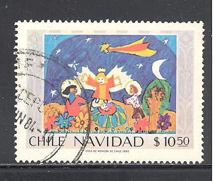 Chile Sc # 580 used (DT)