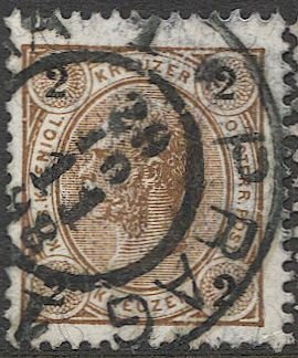 AUSTRIA 1890  Sc 52  2kr  Used VF PRAG / PRAHA Czech postmark