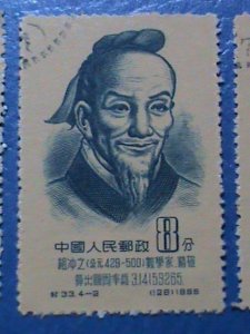 ​CHINA STAMP:1955,SC# 245-8 ANCIENT SCIENTIST :CTO STAMP NH-SET. LAST ONE