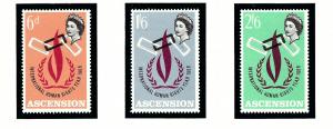 Ascension Is 115-17 MNH 1968 Human Rights