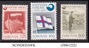 FAROE ISLANDS - 1976 POSTAL SERVICE - 3V - MINT NH