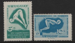 URUGUAY 628-629  MINT HINGED  SET,