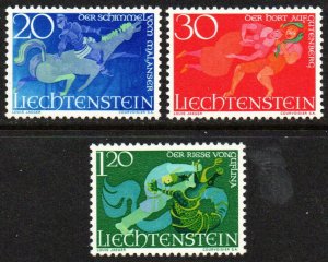 Liechtenstein Sc #421-423 Mint Hinged