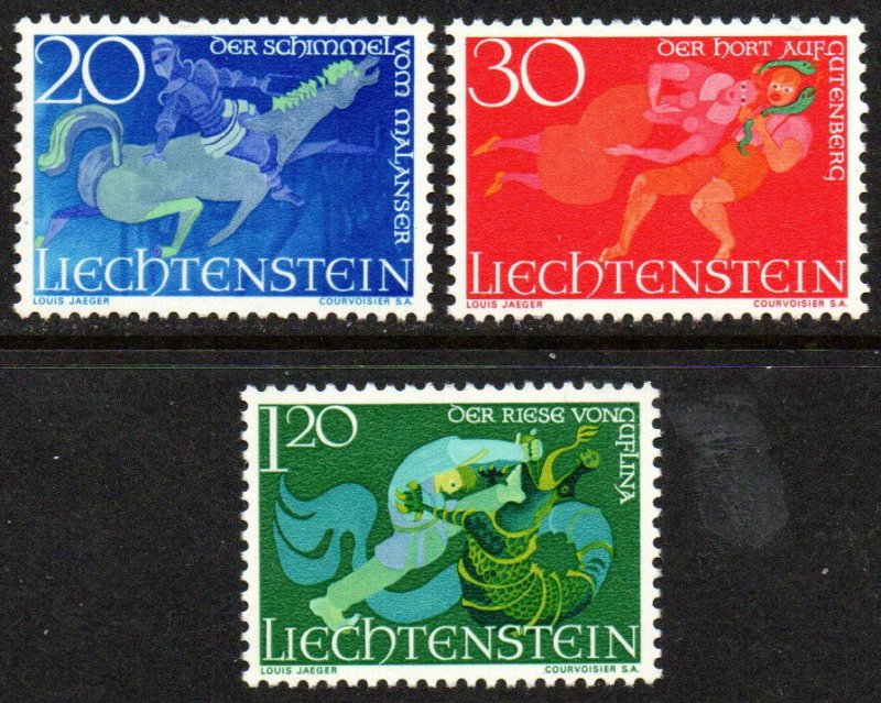 Liechtenstein Sc #421-423 Mint Hinged