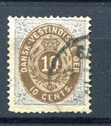 Danish West Indies 1876 Sc 10 10 cent Used 8472