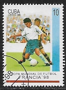 Cuba # 3896 - World Cup Soccer, France - unused CTO.....{Z26}