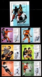 LAOS Scott 902-907A MNH** 1989 World Cup Soccer set