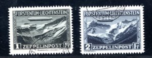 Liechtenstein C7-C8 Used, VF-XF, Clear Postmarks, CV $525.00   .....   3510387