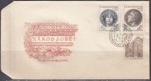 Czechoslovakia Scott 624-6 FDC - National Theater, 700th Anniv.