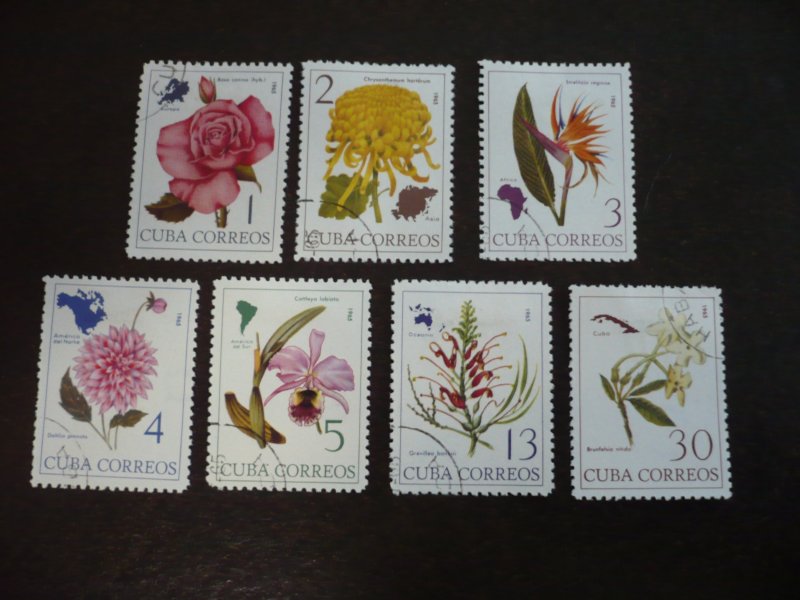 Stamps - Cuba - Scott# 973-979 - Used Set of 7 Stamps
