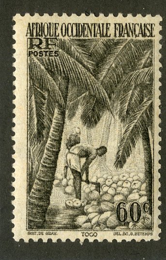 FRENCH WEST AFRICA 40 MH  BIN .50 COCONUTS