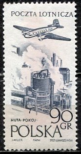 Poland; 1957: Sc. # C41: MH Single Stamp