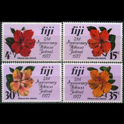 FIJI 1977 - Scott# 376-9 Hibiscus Flowers Set of 4 NH