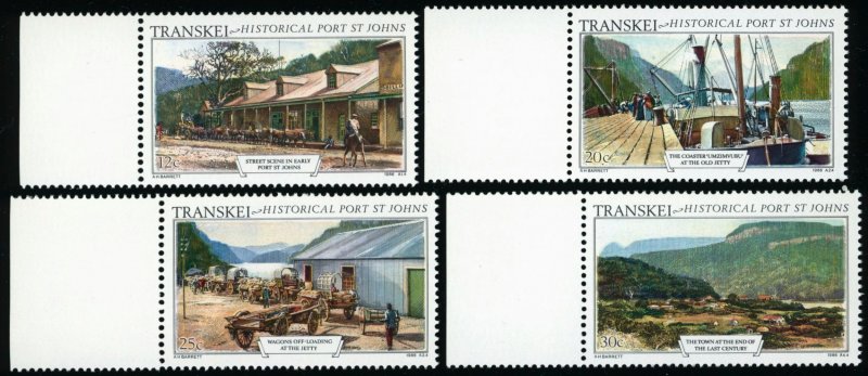 TRANSKEI Sc 167-70 VF/MNH - 1986 Port St. Johns - Ships - COMPLETE SET