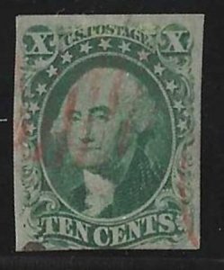 US 13 Classic to Modern F-VF Used Neat Red Cancel - Miller Cert